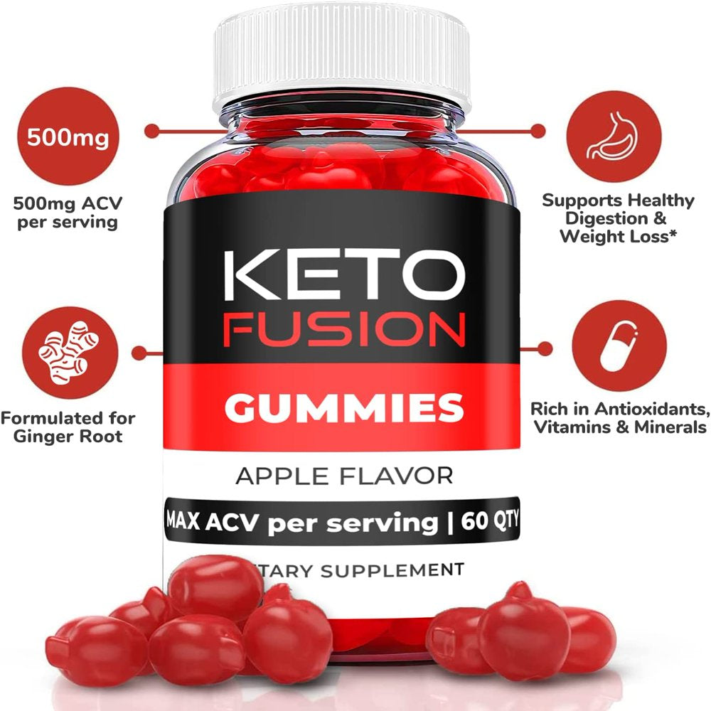 (5 Pack) Keto Fusion Keto ACV Gummies - Supplement for Weight Loss - Energy & Focus Boosting Dietary Supplements for Weight Management & Metabolism - Fat Burn - 300 Gummies