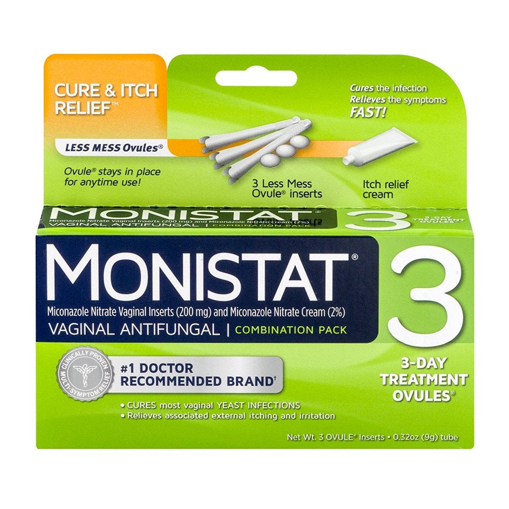 Monistat Miconazole Nitrate Cream Vaginal Antifungal, 3 Day Treatment