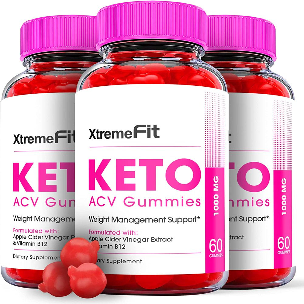 (3 Pack) Xtreme Fit Keto ACV Gummies - Supplement for Weight Loss - Energy & Focus Boosting Dietary Supplements for Weight Management & Metabolism - Fat Burn - 180 Gummies