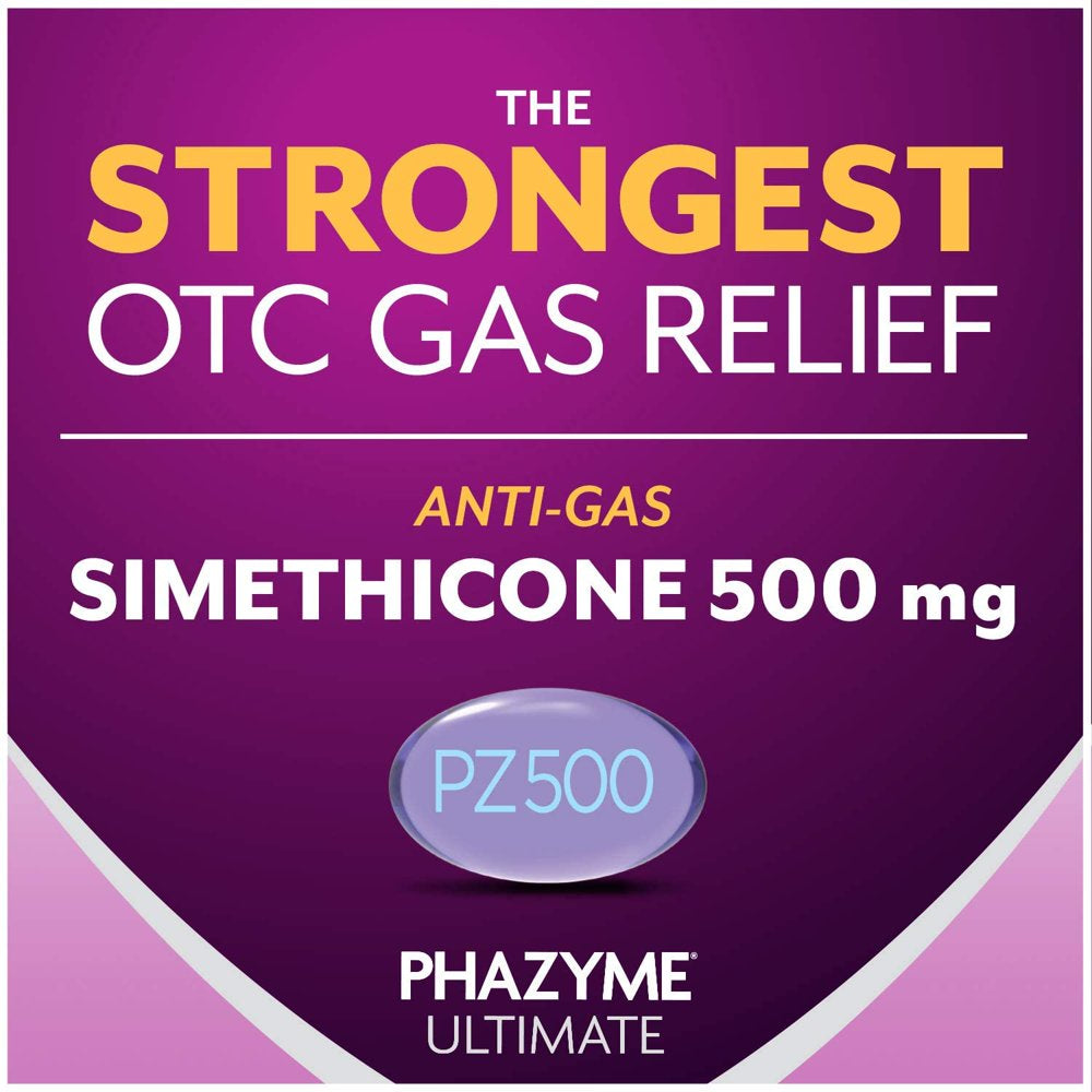 Phazyme Ultimate Gas & Bloating Relief, Works in Minutes, 20 Fast Gels