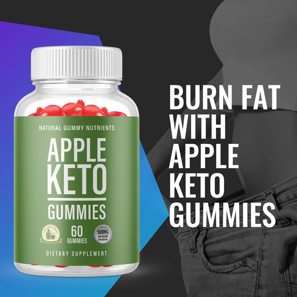 (1 Pack) Apple Keto Gummies - Supplement for Weight Loss - Energy & Focus Boosting Dietary Supplements for Weight Management & Metabolism - Fat Burn - 60 Gummies