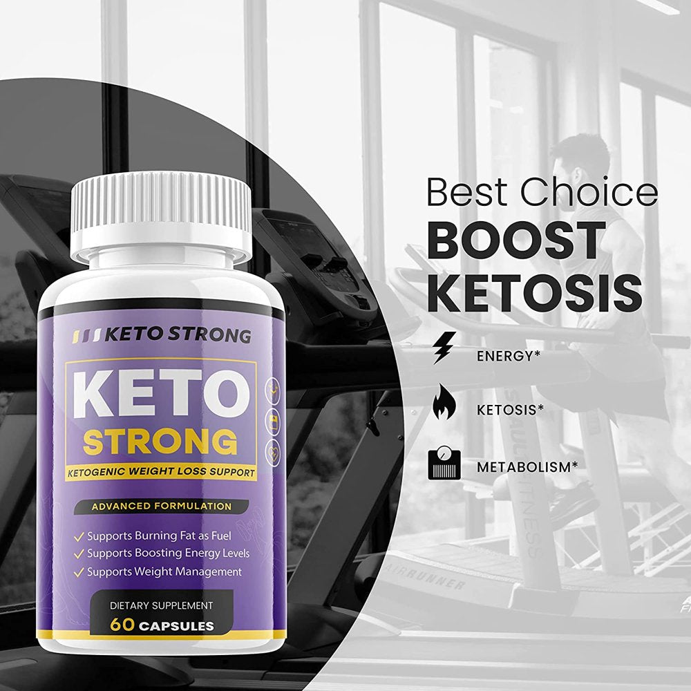 (3 Pack) Keto Strong - Keto Pills for Weight Loss - Energy Boosting Dietary Supplements for Weight Management and Metabolism - Advanced Ketogenic Ketones - 180 Capsules