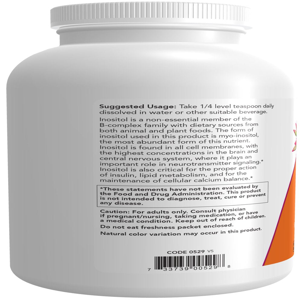 NOW Supplements, Inositol Powder, Neurotransmitter Signaling*, Cellular Health*, 1-Pound