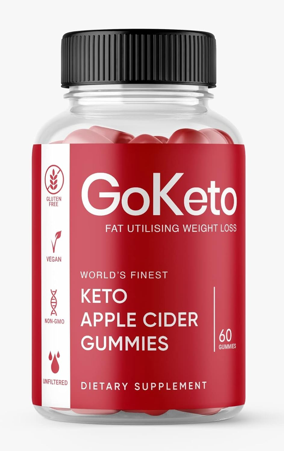 (1 Pack) Go Keto ACV Gummies, 60 Count, 1 Month Supply