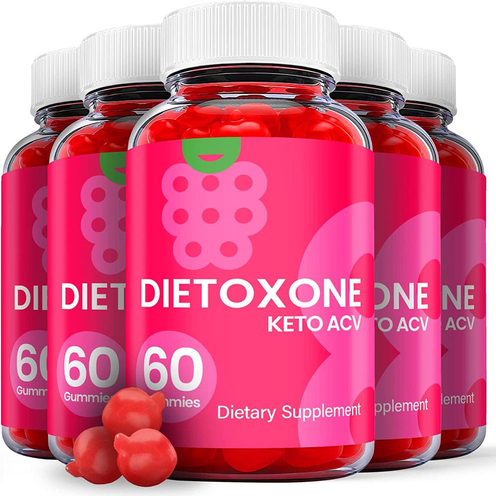 (5 Pack) Dietoxone Keto ACV Gummies - Supplement for Weight Loss - Energy & Focus Boosting Dietary Supplements for Weight Management & Metabolism - Fat Burn - 300 Gummies