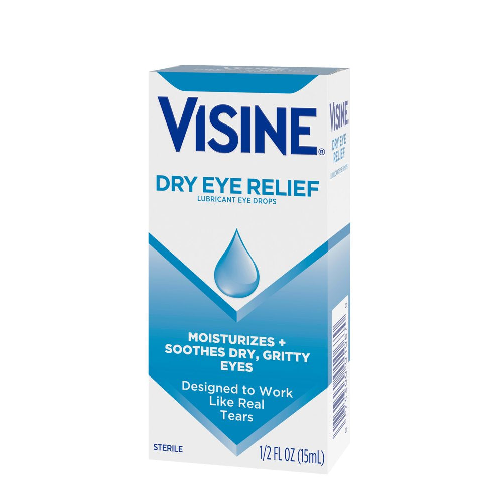 Visine Dry Eye Relief Lubricating Eye Drops for Dry Eyes, 0.5 Fl. Oz