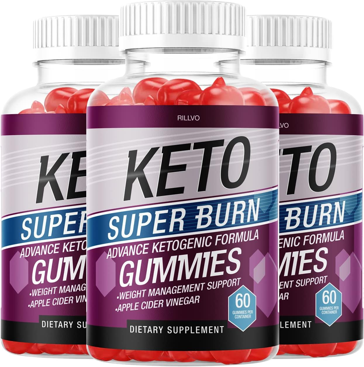 (3 Pack) Keto Superburn Gummies ACV Gummies with Apple Cider Vinegar Gummy Advanced Formula (180 Gummies)