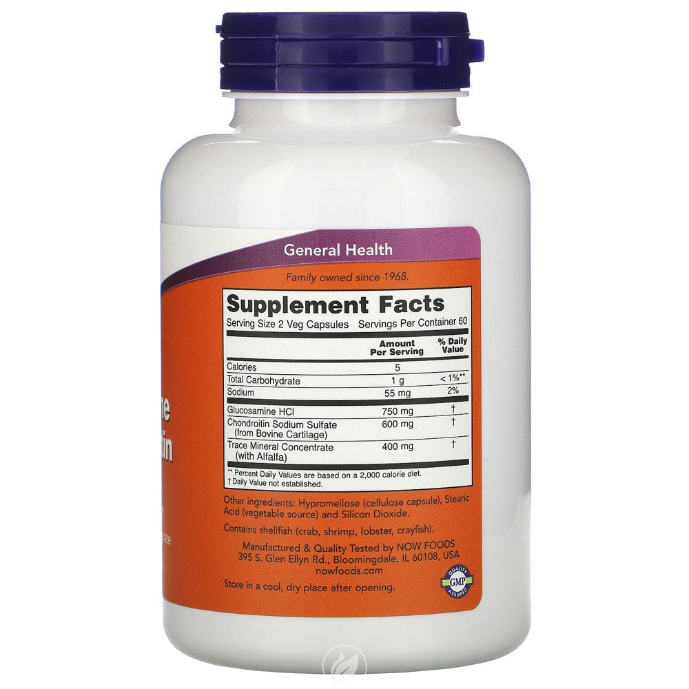 Now Foods Glucosamine & Chondroitin, 120 Caps, Pack of 2