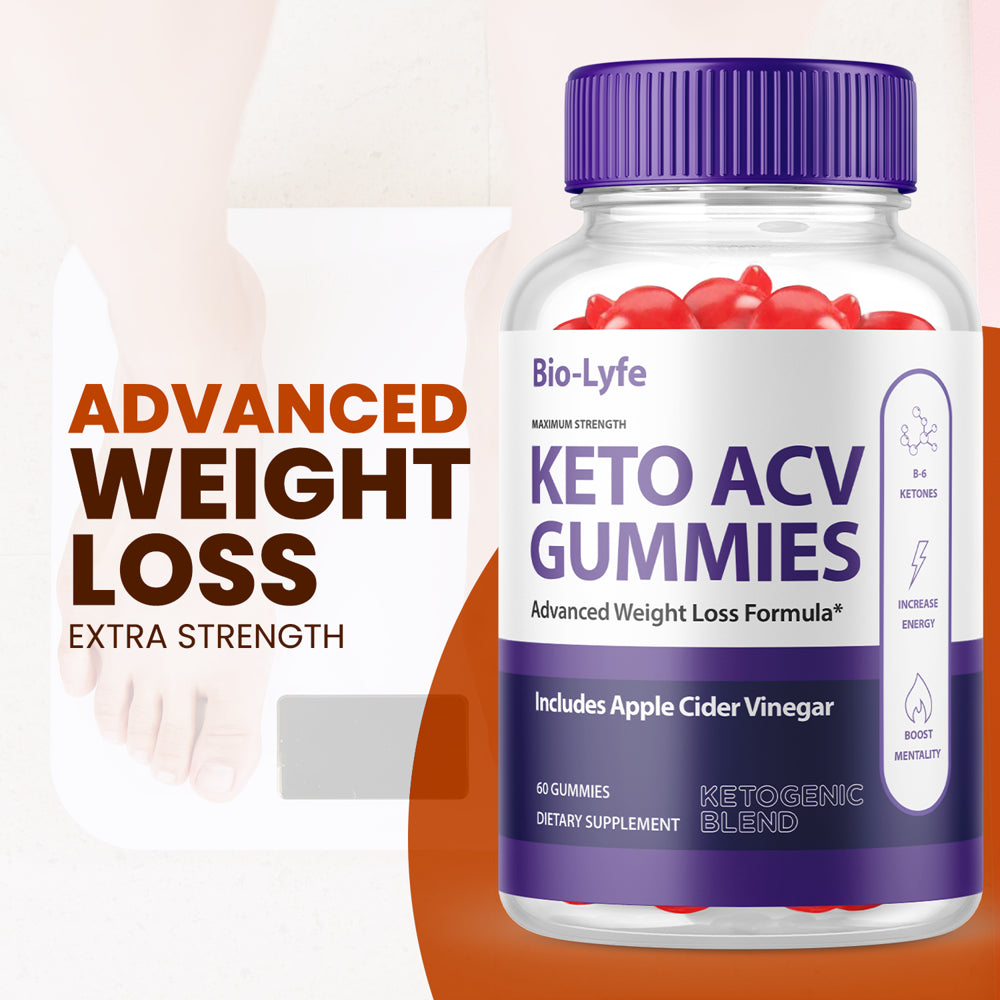 (1 Pack) Biolyfe Keto ACV Gummies - Energy & Focus Boosting Dietary Supplements for Weight Management & Metabolism - Fat Burn - 60 Gummies