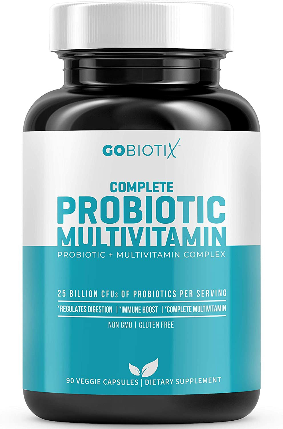 Gobiotix Probiotic Multivitamin | Daily Multivitamin with Probiotics | 25 Billion CFU | Immune Boost & Digestive Health, Flora Probiotic for Women & Men | Gluten Free ? 90 Veggie C