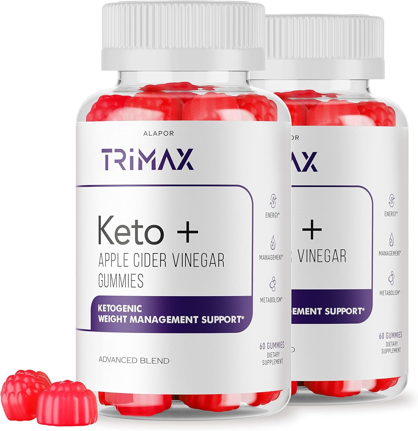 (2 Pack) Trimax Keto ACV Gummies - New Advance Formula Apple Cider Vinegar Tri Max Gummys, Advanced Trimaxgummies Luxe Keto plus for Health, Trimaxx Gummy S for 60 Days Supply.