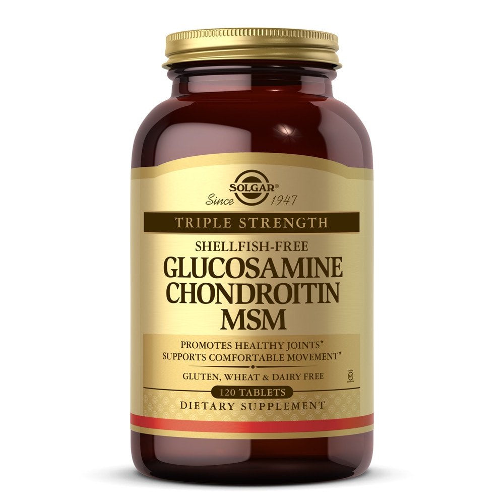 Solgar Triple Strength Glucosamine Chondroitin MSM Shellfish Free -- 120 Tablets