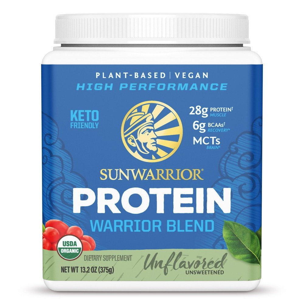 Sunwarrior Warrior Blend Plant-Based Organic Protein Natural -- 13.2 Oz