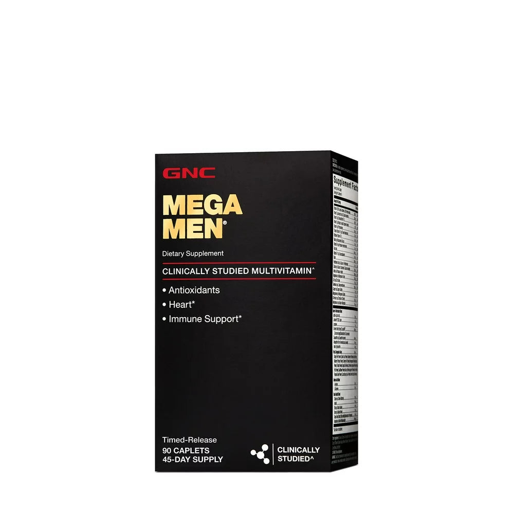 GNC Mega Men Multivitamin | Antioxidants, Heart Health, and Immune Support | 90 Count