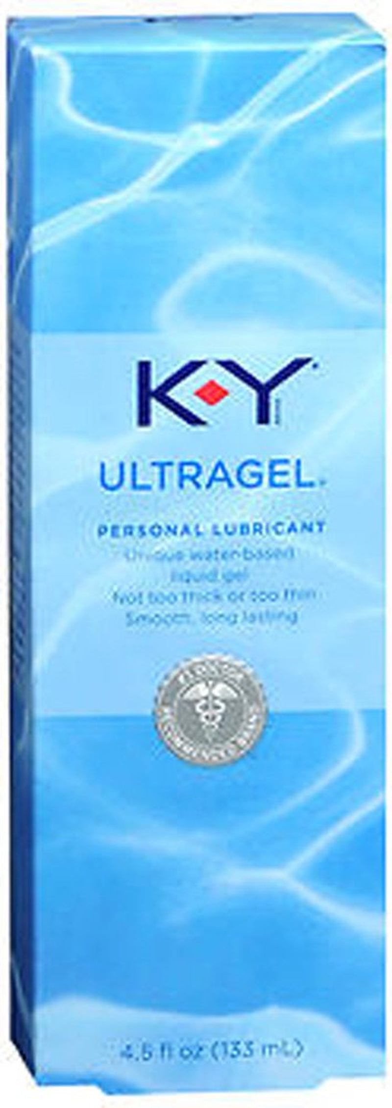 Water Based Lube K-Y Ultragel 4.5 Fl Oz Adult Toy Friendly Personal Lubricant for Couples, Men, Women, Pleasure Enhancer, Ph Balanced, Paraben Free, Non-Sticky Non-Staining, Latex Condom Compatible