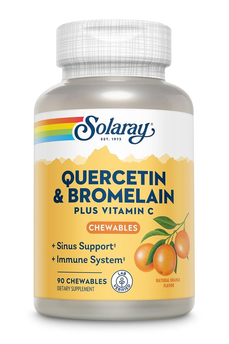 Solaray Quercetin & Bromelain Chewables Natural Orange -- 90 Chewables