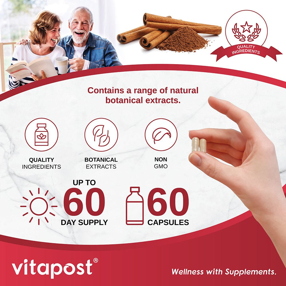 Vitapost Blood Sugar Support Supplement with Chromium and Bitter Melon - 60 Capsules