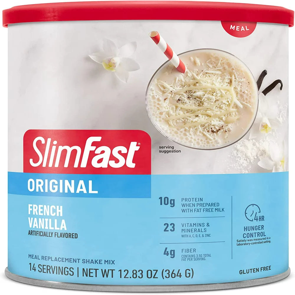 Slimfast Original Meal Replacement Shake Powder, French Vanilla, 12.83 Oz, 14 Servings