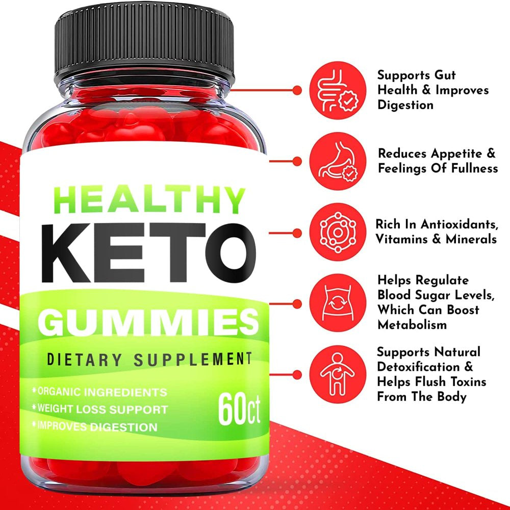 (1 Pack) Healthy Keto ACV Gummies - Supplement for Weight Loss - Energy & Focus Boosting Dietary Supplements for Weight Management & Metabolism - Fat Burn - 60 Gummies