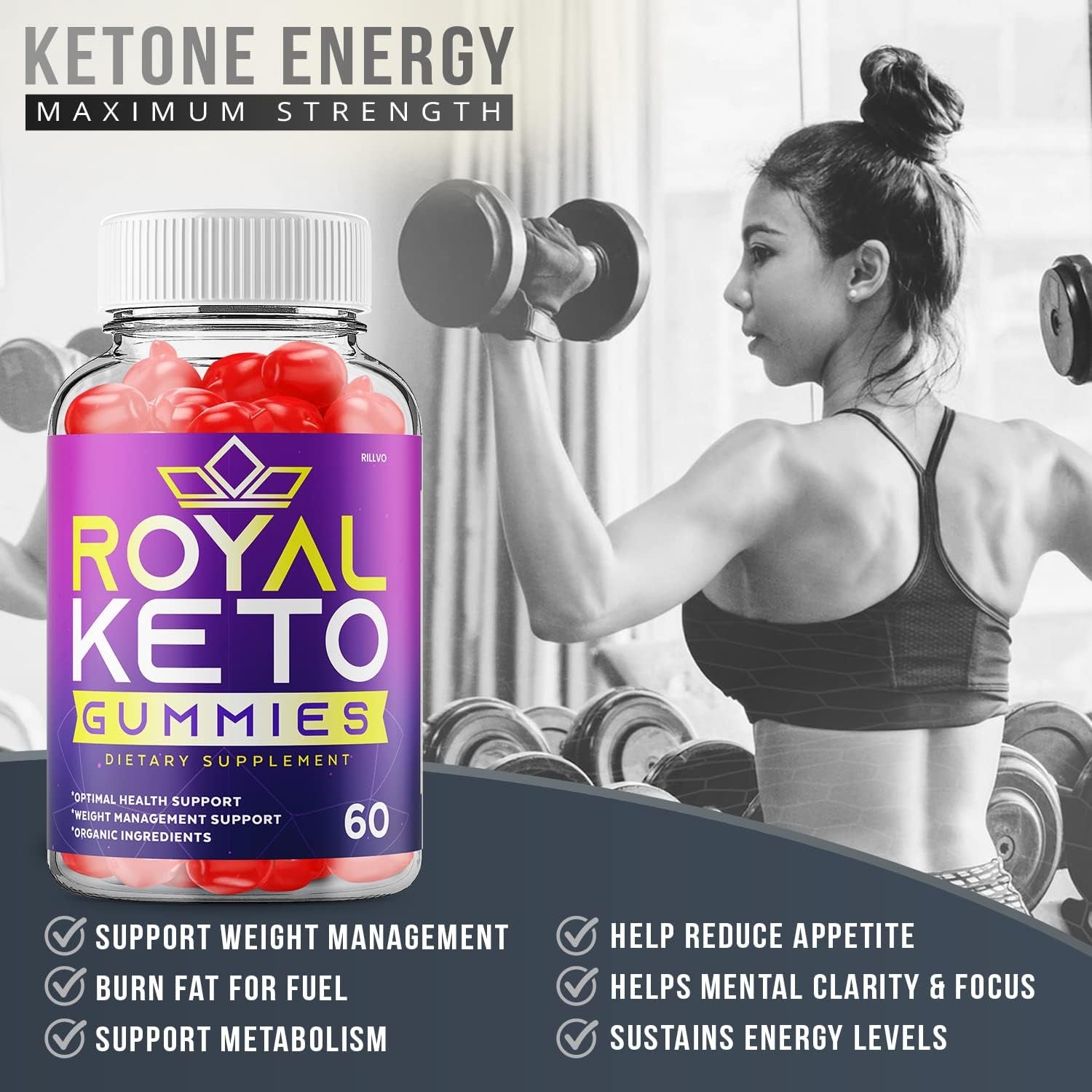 Royal Keto Gummies Advanced Formula Royal Keto ACV Gummies Apple Cider Vinegar (60 Gummies)