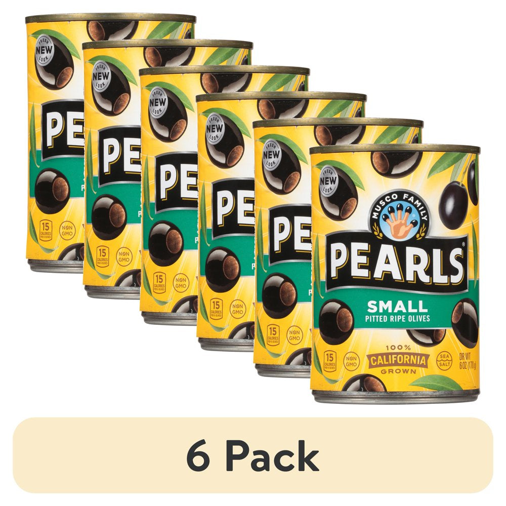 (6 Pack) Pearlsâ® Small Pitted California Ripe Olives 6 Oz. Can