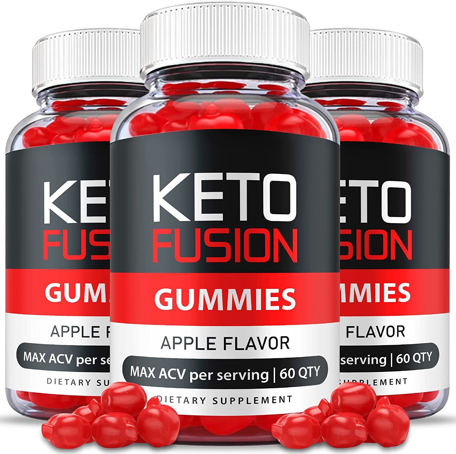 (3 Pack) Keto Fusion Gummies - Official Formula, Vegan - Keto Fusion ACV Gummies Advanced Weight Apple Loss Cider, Fusion Keto Gummies Apple Cider Vinegar, Vitamin B12, Beet Root Juice (180 Gummies)