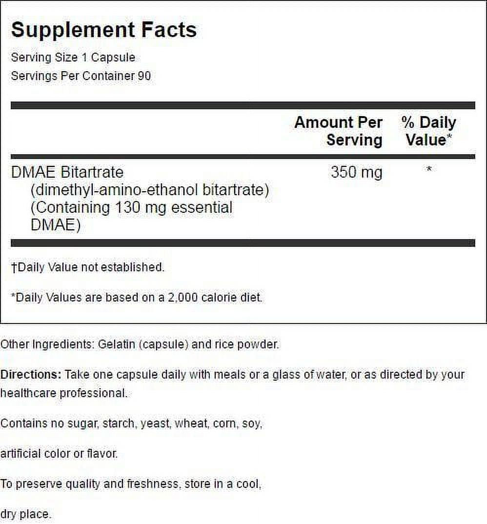 World Organic Dmae 350 Mg 90 Caps