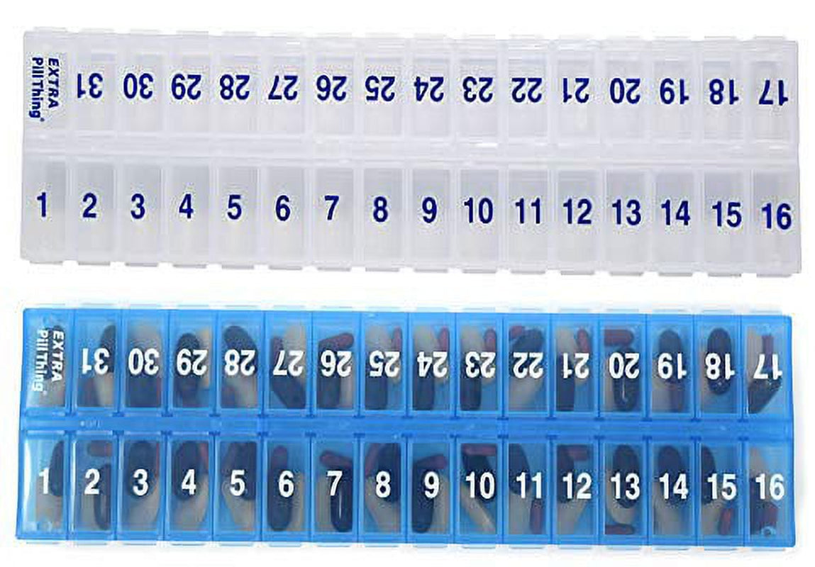 31 Day AM PM Monthly Pill Planner Organizers, Once a Day Large Pill Boxes