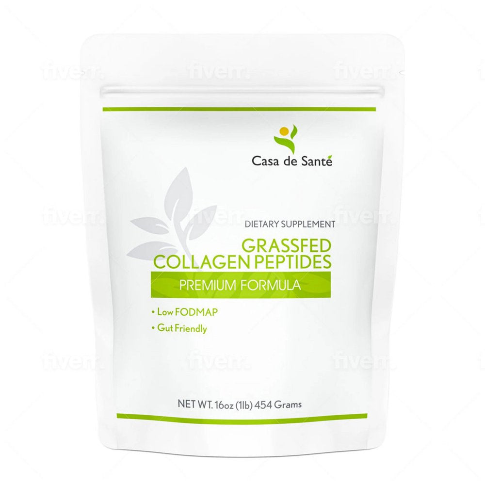 Low FODMAP Grassfed Collagen Peptides for IBS SIBO, Gut Friendly, Gluten, Lactose, Soy, Sugar Grain Free, No Carb, All Natural, Non GMO, Keto