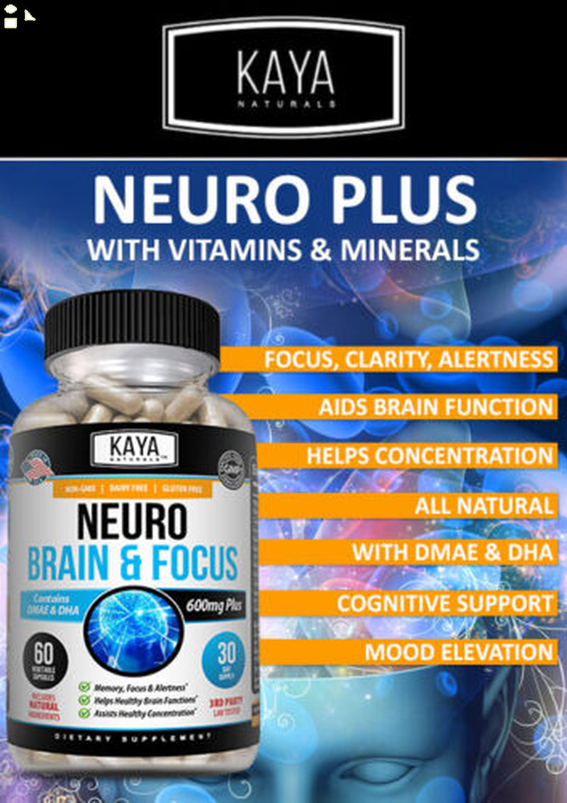 (2 Pack) Brain & Focus, Memory, Function, Clarity Nootropic Supplement | Compare to Focus Factor Active Ingredients