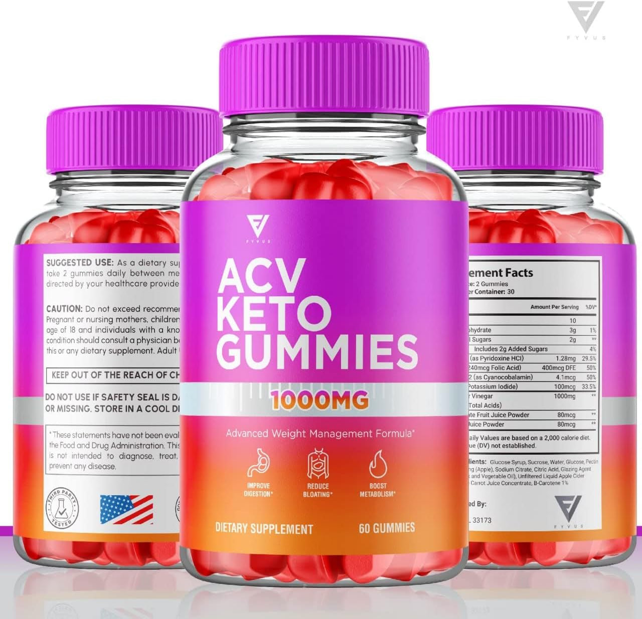 ACV Keto Gummies for Weight Loss Appetite Suppressant Belly Fat Burner Lose, Best Keto Apple Cider Vinegar Supplement Women Men, Keto ACV Diet Gummy Advanced Lose Weight Fast (60 Gummies)