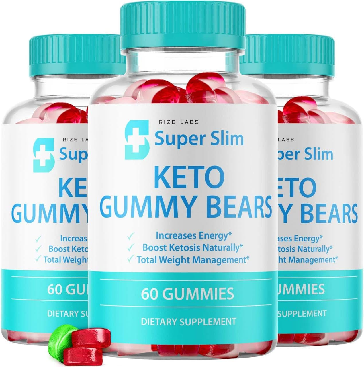 (3 Pack) Super Slim Keto Gummy Bears Super Slim Keto Gummies (180 Gummies)