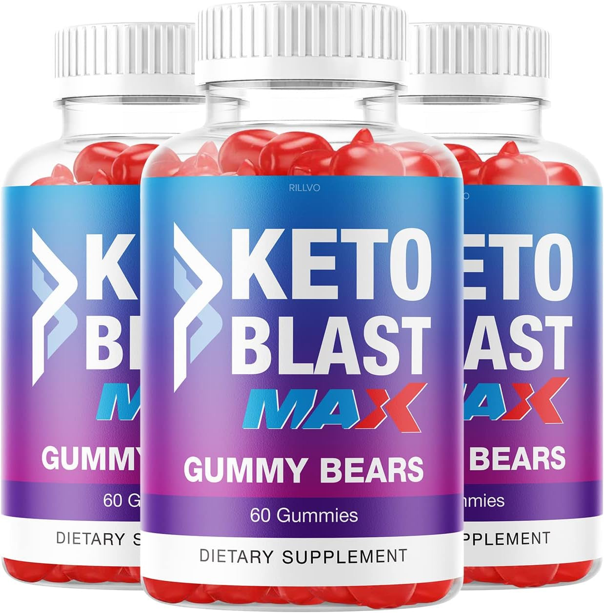 Rillvo (3 Pack) Keto Blast Max Gummies Shark Keto Blast Gummy Tank Bears Ketoblast Gummies Advanced Formula (180 Gummies)