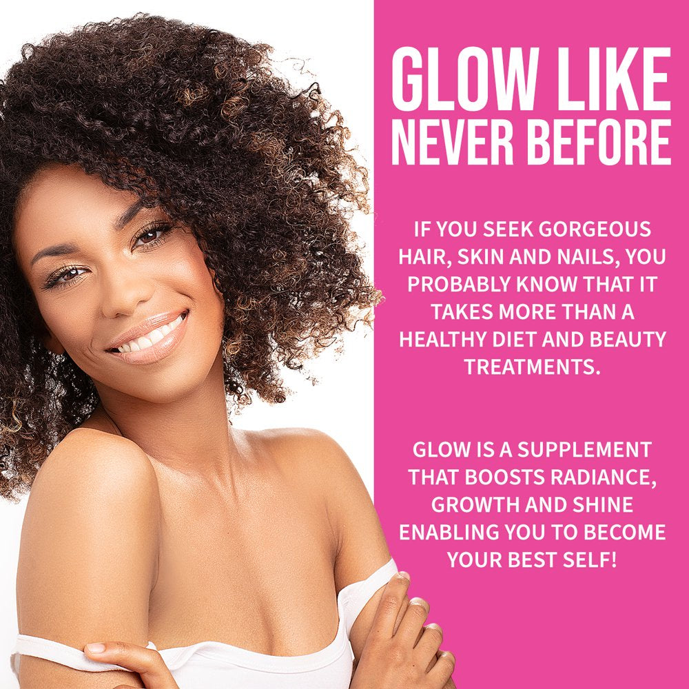 Glow | Hair, Skin & Nails Multivitamin with Hyaluronic Acid | Collagen Boost for Women