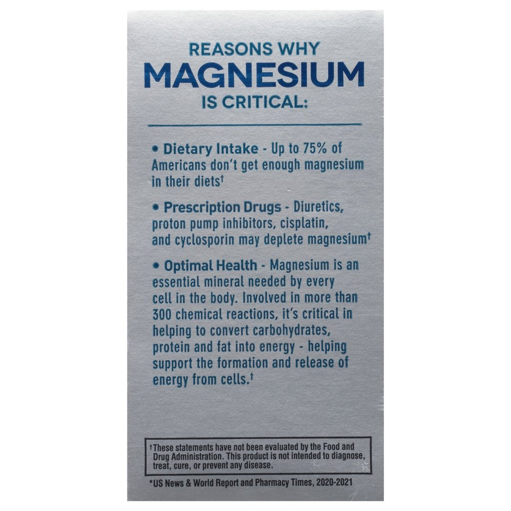 Mag-Ox 400 Magnesium Oxide Dietary Mineral Supplement Tablets 120 Count