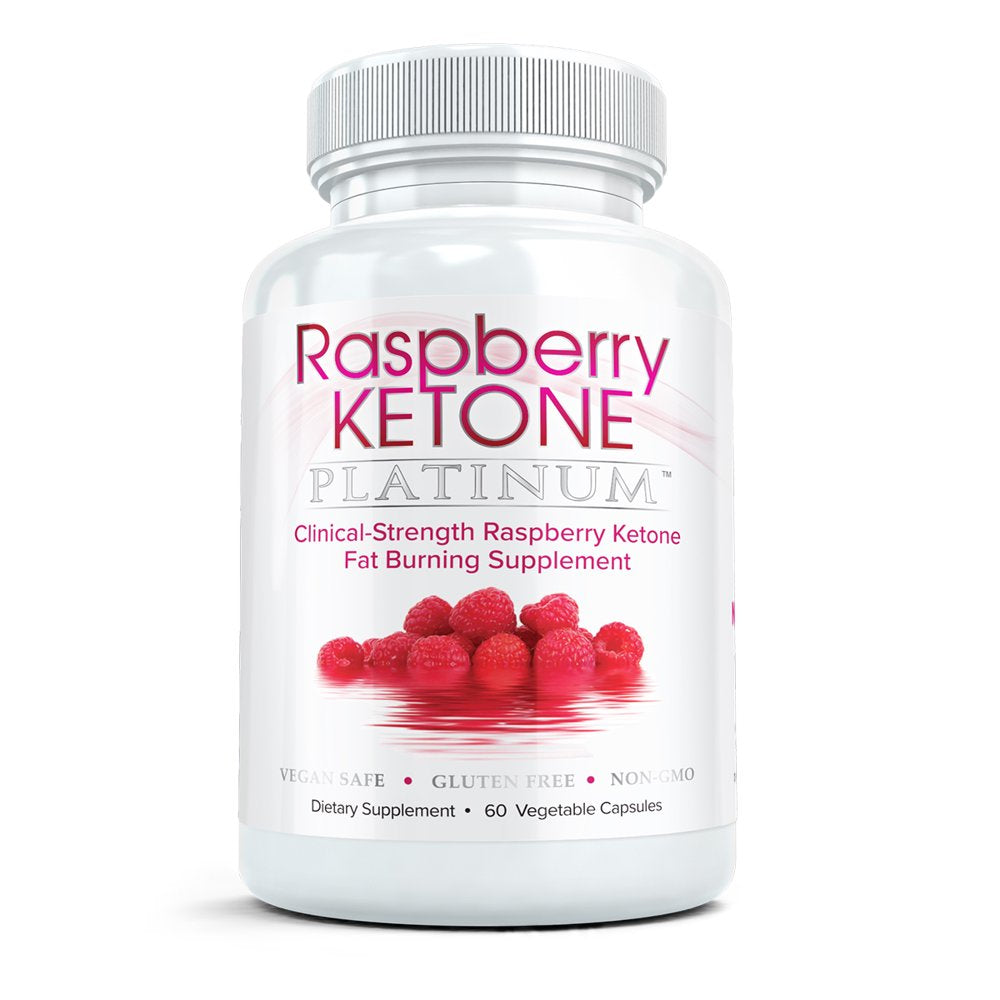 VHN Raspberry Ketone Platinum Natural Fat Burner for Weight Loss, 60 Caps