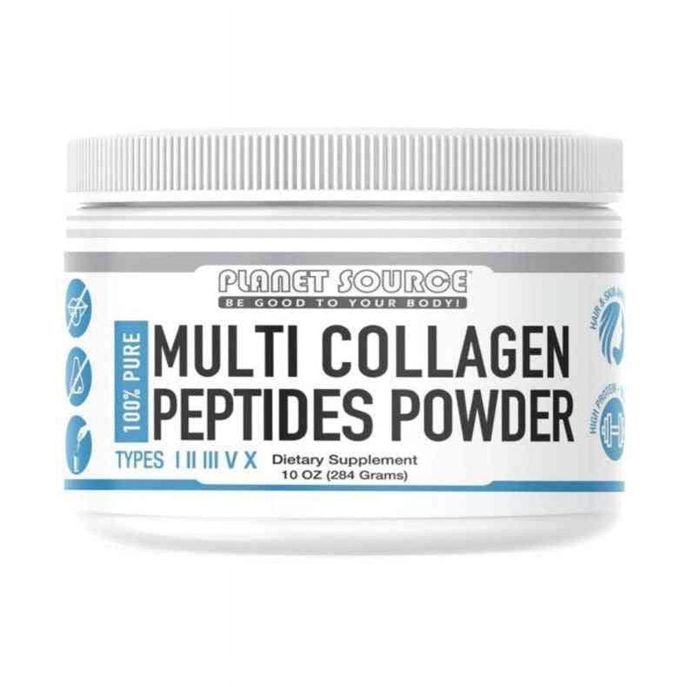 Planet Source 100% Pure Multi-Collagen Peptides Powder 10 Oz.