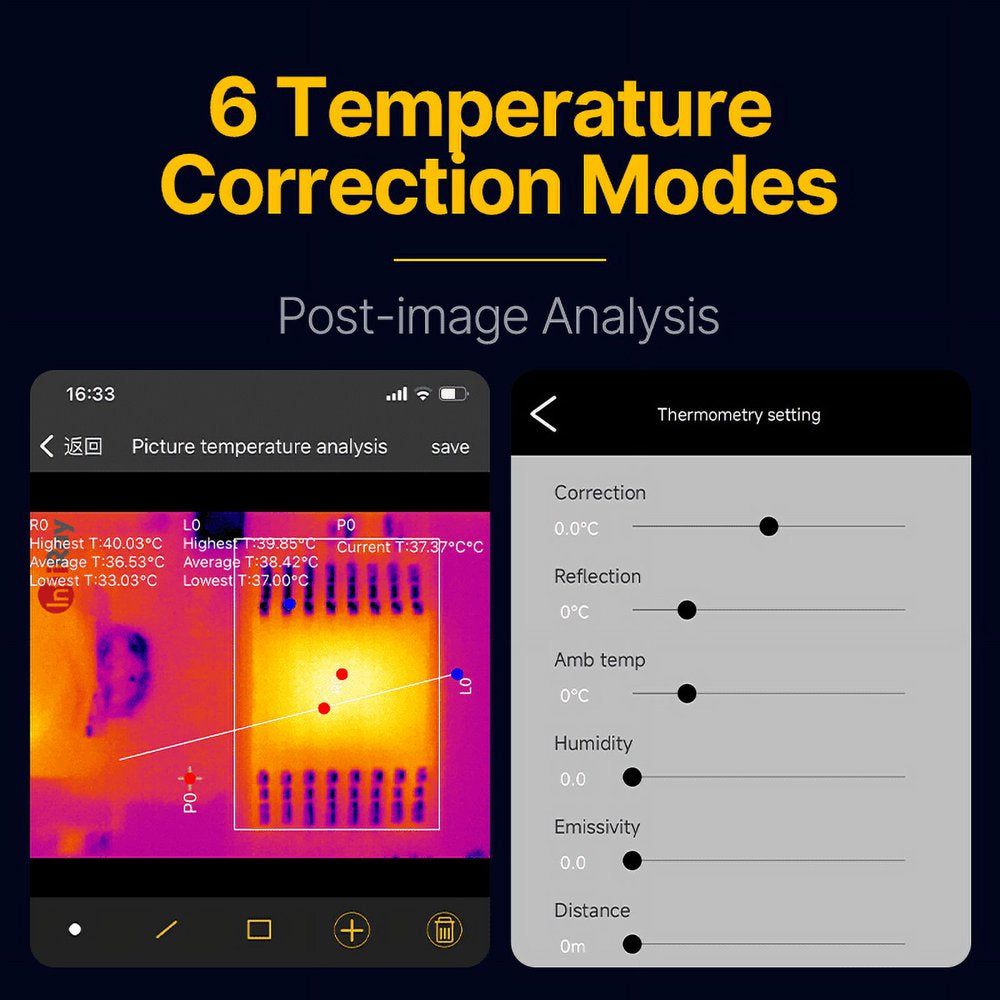 Infiray T2S plus Infrared Thermal Imaging Camera Industrial Circuit Board Floor Detection Thermal Imager for Phone