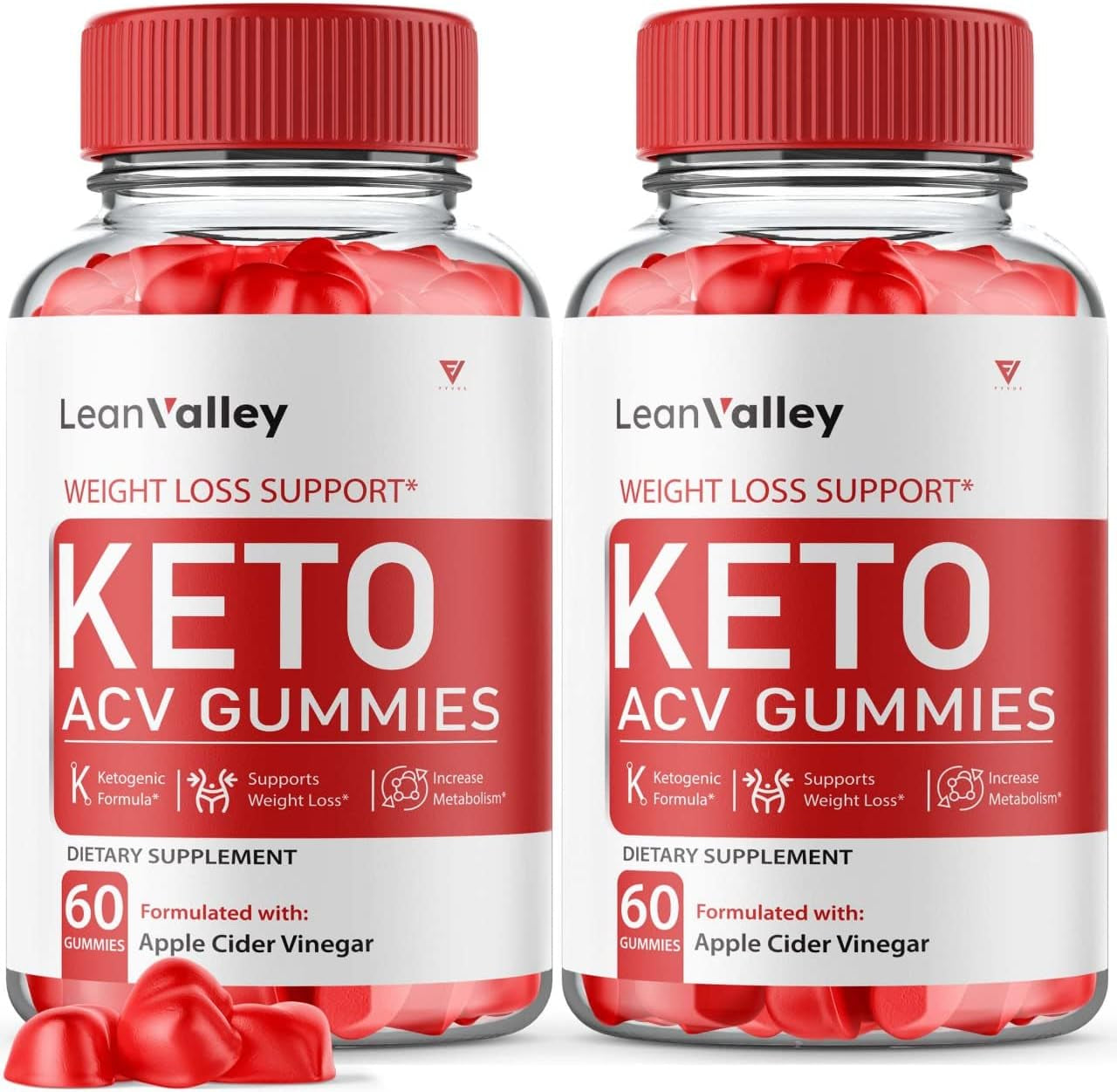 (2 Pack) Lean Valley Keto ACV Gummies Advanced Weight Loss Formula - Lean Valley Gummies with Apple Cider Vinegar Supplement Keto + ACV AVC Leanvalley Works Fast (120 Gummies)