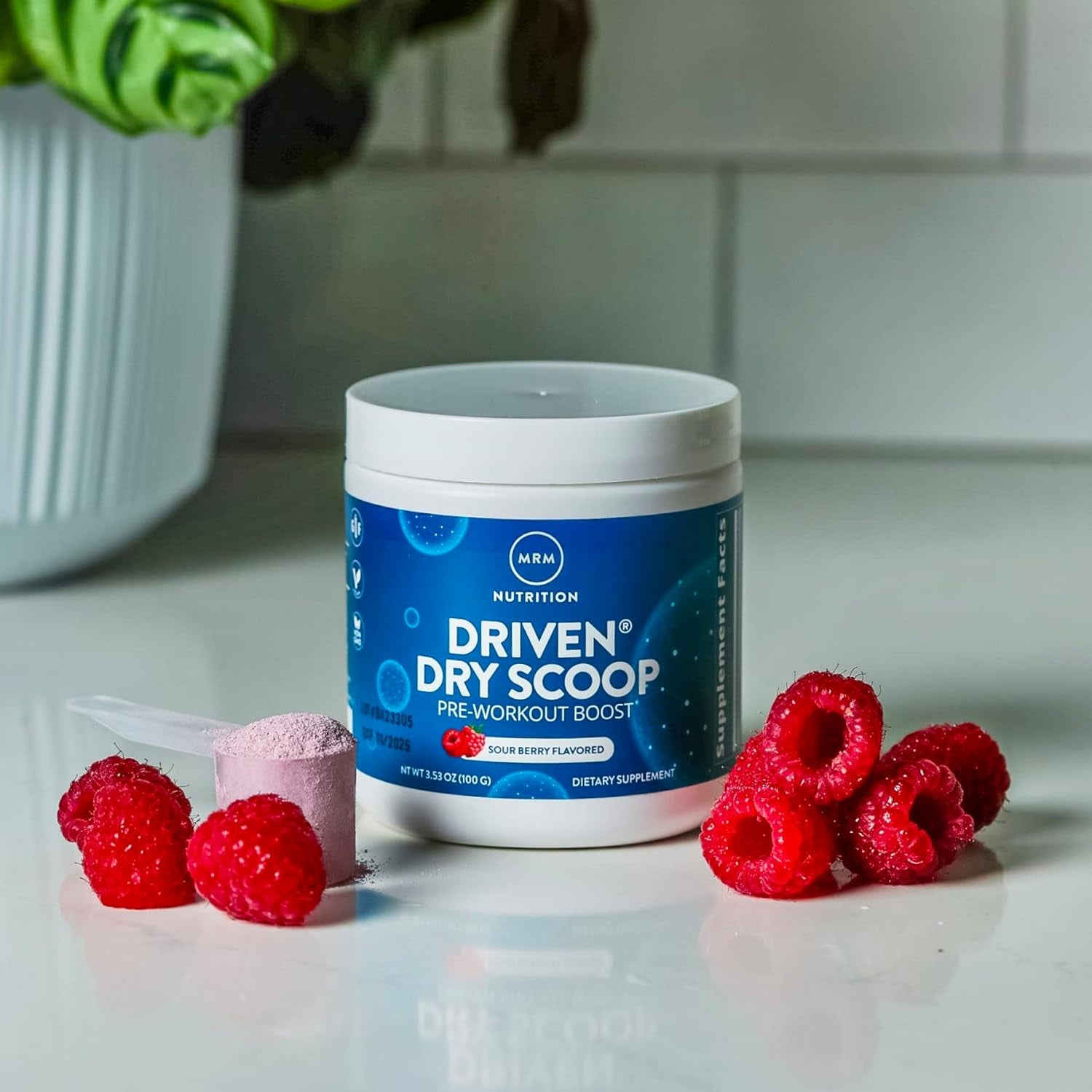 MRM Nutrition Driven™ Dry Scoop Pre-Workout Powder| Sour Berry Flavored| Pure Ingredients| Muscle + Hydration + Energy Blends| Performance Energy | Vegan + Gluten-Free | 15 Servings