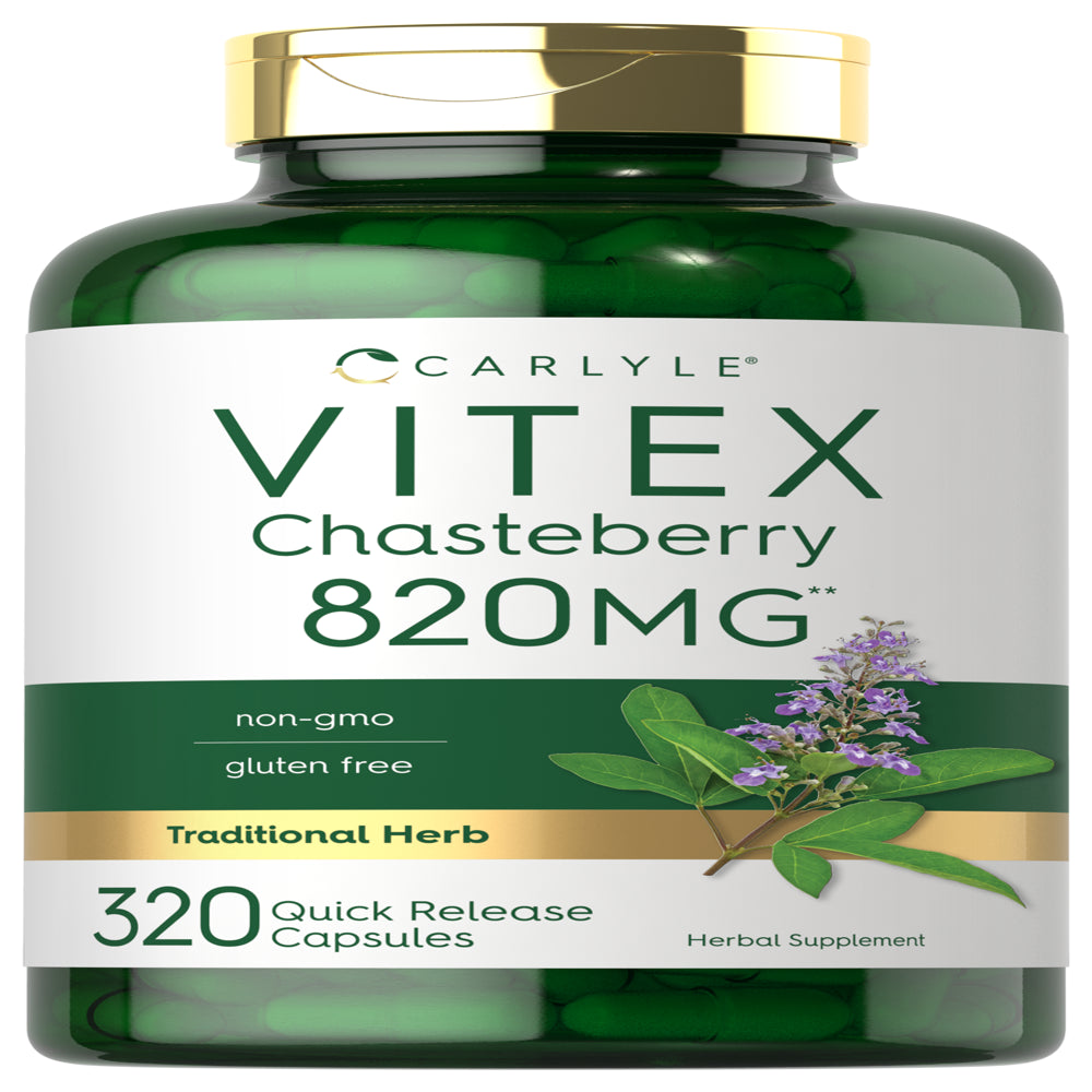 Vitex Chasteberry Supplement | 820Mg | 320 Capsules | by Carlyle