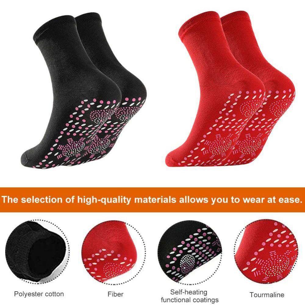 Clearance!1Pair Heated Socks for Men/Women, Outdoor Feet Warmer Socks, Anti-Freezing, for Winter Riding Camping Hiking Skiing