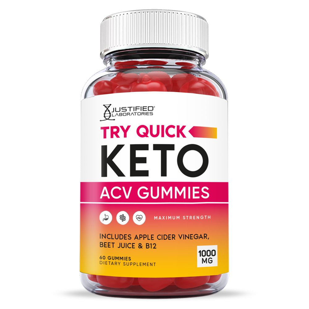 (2 Pack) Try Quick Keto ACV Gummies 1000MG Dietary Supplement 120 Gummys