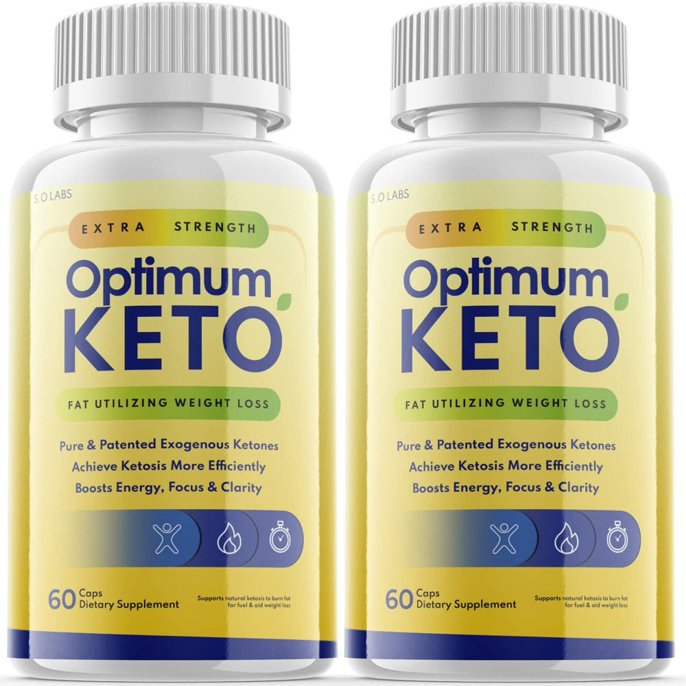 (2 Pack) Optimum Keto - Supplement for Weight Loss - Energy & Focus Boosting Dietary Supplements for Weight Management & Metabolism - Advanced Fat Burn Raspberry Ketones Pills - 120 Capsules