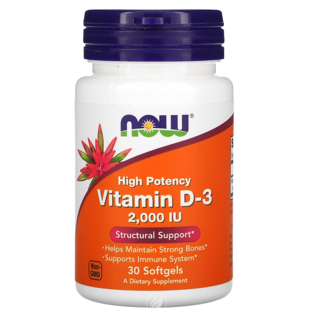 NOW Supplements Vit D-3 2000Iu 30 Sgels