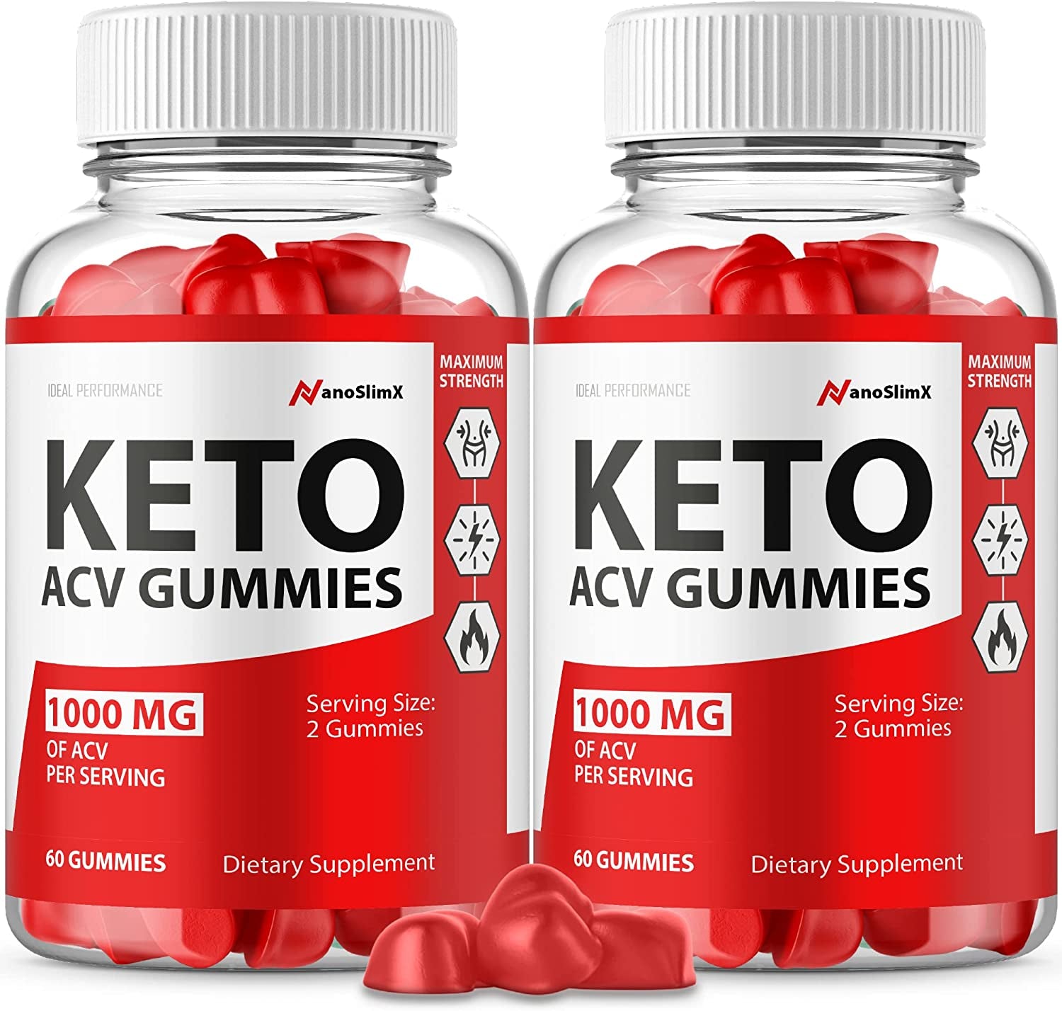 (2 Pack) Nano Slimx Keto ACV Gummies Nanoslim X Keto ACV Gumimes Nano Slim X ACV Gummies Nano Slim X Gumimes (120 Gummies)