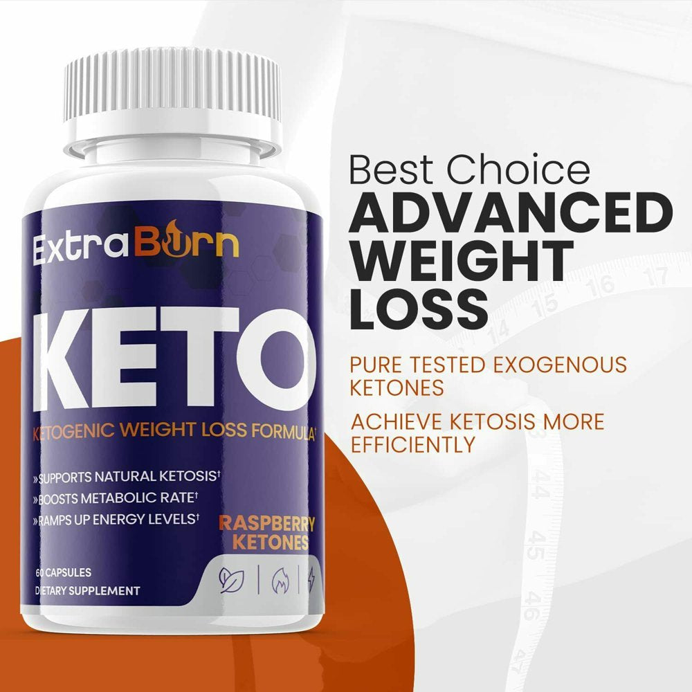 (3 Pack) Extra Burn Keto - Supplement for Weight Loss - Energy & Focus Boosting Dietary Supplements for Weight Management & Metabolism - Advanced Fat Burn Raspberry Ketones Pills - 180 Capsules