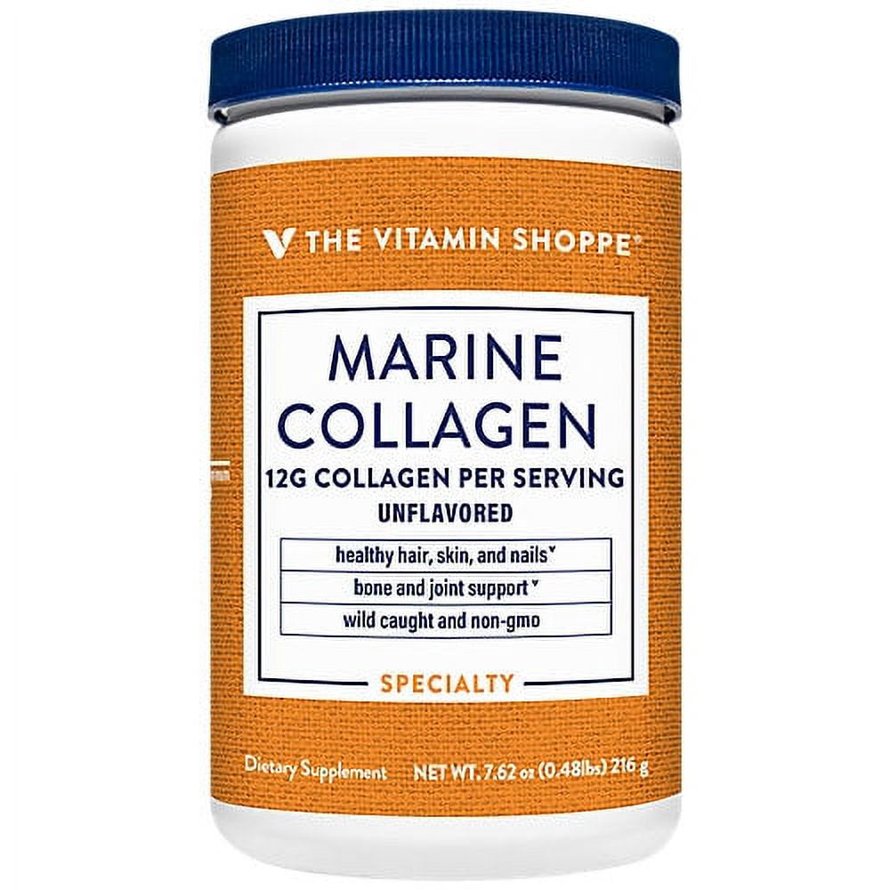 Marine Collagen Powder ? Hair, Skin, & Nail Support ? Unflavored (7.62 Oz./18 Servings)