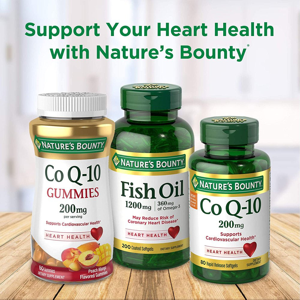 Coq10 by Nature'S Bounty, Dietary Supplement, Supports Heart Health, 200Mg, 80 Softgels